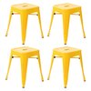 Flash Furniture 18 Inch Yellow Metal Stool, 4PK ET-BT3503-18-YL-GG
